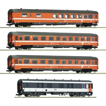 Modelářství H0 - Sada 4 vozů Arlberg-Express #1 / ROCO 6200077