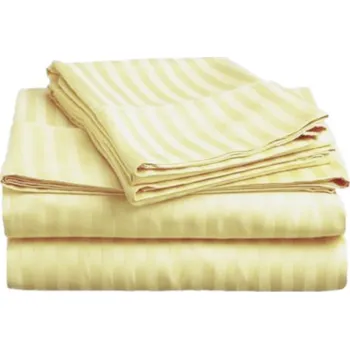 SATEEN 150/210 žlutá, 8mm hotelový pruh 145cm / METRÁŽ NA MÍRU