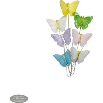 Jedlá dekorace na dort K-Decor Oblátkové motýlky – barevné