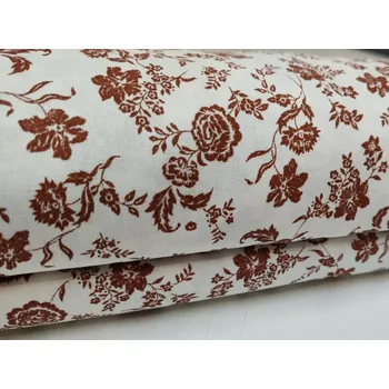 HANA 120 Chlupkal (213016-1-2 Růže hnědá malá)-141cm / METRÁŽ NA MÍRU