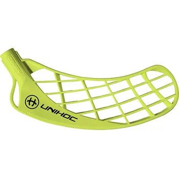 Florbalová čepel UNIHOC Cavity medium PE neon yellow R - Pravá ruka dole/Limetková/středně tvrdá - medium (PE)