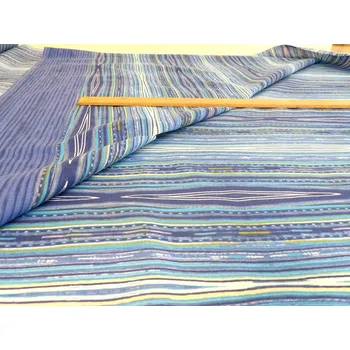 DOMESTIK 145/15596-1 geometrie modré pruhy 220cm / METRÁŽ NA MÍRU