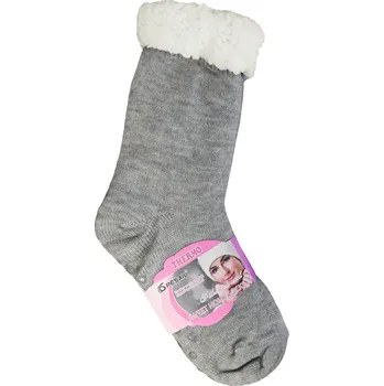 Dámské ponožky PESAIL® Dámské domácí ponožky - světle šedé (vel. 38-42), + Prodloužená možnost vrácení zboží do 50 dnů