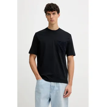 Pánské tričko Bavlněné tričko Armani Exchange pánské, tmavomodrá barva, s potiskem, XM001459 AF10362 XM001459.AF10362 59X, vel. L