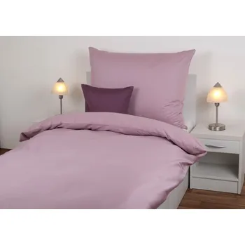 Povlečení JAN peří Povlečení z bavlněného saténu - pastelově fialové - Povlečení z bavlněného saténu - pastelově fialové - souprava povlečení 70x90 + 140x200