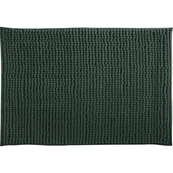 Koupelnová předložka MSV koupelnová předložka CHENILLE, tmavě zelená, mikrovlákno, protiskluzová, 40 x 60 cm