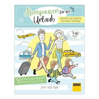 Osobní rozvoj ADAC Atempausen für den Urlaub - Stressfrei und entspannt mit Kindern unterwegs - 50 Karten gegen Langeweile - Vogt-Tegen, Jutta