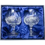 ONTE CRYSTAL Broušené skleničky na rum, brandy, koňak 250ml, Kometa Počet sklenic v balení: 2 sklenice v dárkové sadě