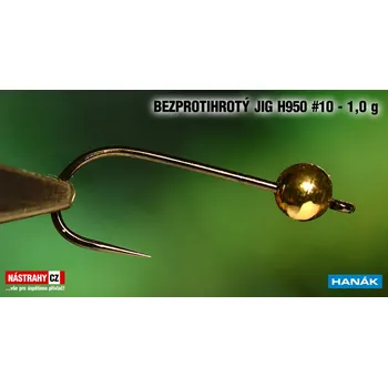 Rybářský háček Wolfram BL jig H950 #10 - 16 mm - #10, 5 ks, GOLD, 1,0 g