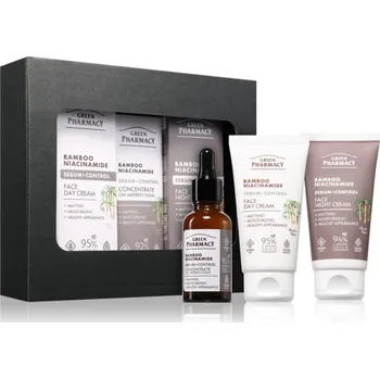 Pleťové sérum Green Pharmacy Bamboo & Niacinamide Green Pharmacy Bamboo & Niacinamide Face Serum intenzivně hydratační sérum 30 ml + Green Pharmacy Bamboo & Niacinamide Night Face Cream hydratační noční krém 50 ml + Green Pharmacy Bamboo & Niacinamide Day Face Cream de