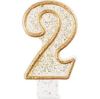 Dortová svíčka MZ Svíčka na dort třpytivá 2 - tři barvy Barva: Zlatá