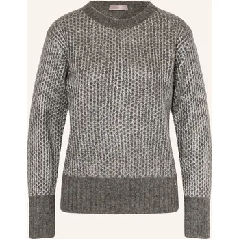 Dámský svetr Herno Dámský Svetr S Alpakou A Flitry, tmavě šedá / stříbrná, 42