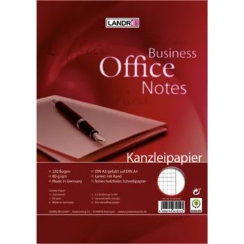 Papír pro tiskárny Papír Landre A3 složený na A4 čtverečkovaný 250 listů