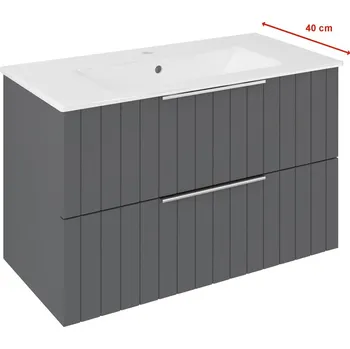 Koupelnový nábytek Sapho Cirasa Umyvadlová skříňka 78x54x39cm, carina strip, CR792-4141S