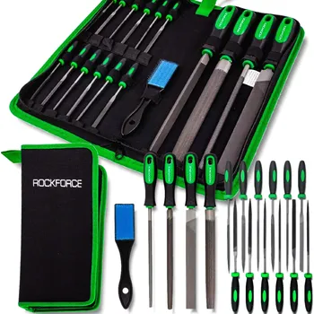 Rock FORCE ROCKFORCE Sada pilníků a jehlových pilníků 17 ks pro kov a dřevo, s pouzdrem