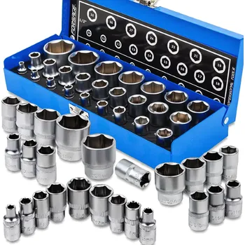 Gola sada Forsage sada 25 ks rázových 6hranných hlavic, 1/4" a 1/2", 4–32 mm