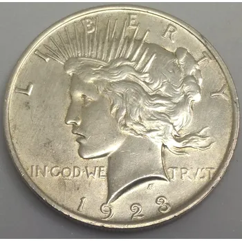 Tinktur.cz - Stará stříbrná mince USA, 1 Dolar, Rok 1923, mírový dolar - 26,75g