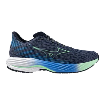 Pánská běžecká obuv MIZUNO WAVE RIDER 28 VintageIndigo/NeoMint/FrontBlu 8,5 UK - 8,5 UK - 42,5 EUR - 27,5 cm