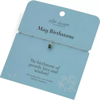 Náramek Stříbrný náramek Hot Diamonds Silver Whisper May SWB029