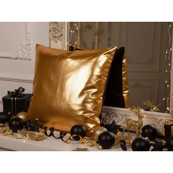 Povlak na polštářek HEDVA ČESKÝ BROKÁT Povlak na polštář PESh 40x40 Givaz BLACK&GOLD