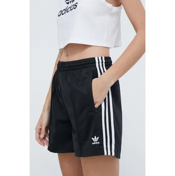 Dámské kraťasy Kraťasy adidas Originals Firebird dámské, černá barva, s aplikací, high waist, IU2425 99X, vel. L