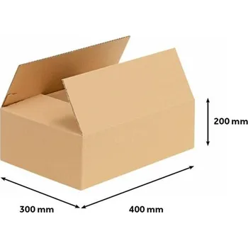 Obalový materiál Klopová krabice - 3vrstvá, 400 x 300 x 200 mm, 1ks
