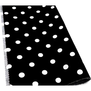 DOMESTIK 145/13069-13 černý poklad Puntíky 10mm / METRÁŽ NA MÍRU