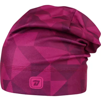 Čepice Fleecová čepice Yetti - vzor 60 - fialová - trojůhelníky 50 - 52