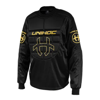 Florbalový dres UNIHOC Goalie Sweater Shield Black/Gold 160 - 160