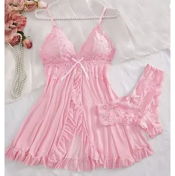 Dámská erotická košilka Kornélie Barva/velikost: Růžová L/XL