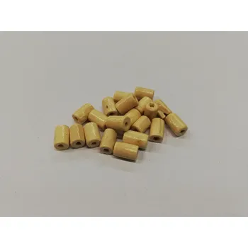 Dětské navlékací korálky Dřevěné korálky - váleček přírodní - 8x4mm - 10ks