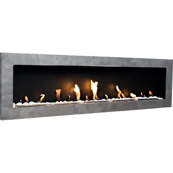 Biokrb BIO FLAME biokrb Easy XL Open Imitace betonu 140x40 cm
