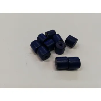 Dětské navlékací korálky Dřevěné korálky - váleček modrý - 8x8mm - 10ks