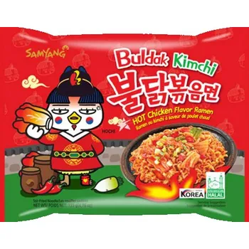 Hotové jídlo Samyang Instantní Ramen Hot Chicken Kimchi Nudle 135g (ZBOZI S PROSLOU TRVANLIVOSTI 20-08-2025)