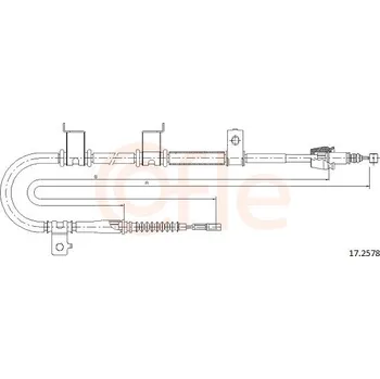 Lanko parkovací brzdy Lanko ruční brzdy COFLE 17.2578