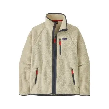 Pánská softshellová bunda Patagonia Retro Pile Jacket Men Pelican w/Smolder Blue béžová XL