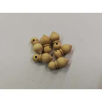 Dětské navlékací korálky Dřevěné korálky - špička přírodní - 10x8mm - 6ks