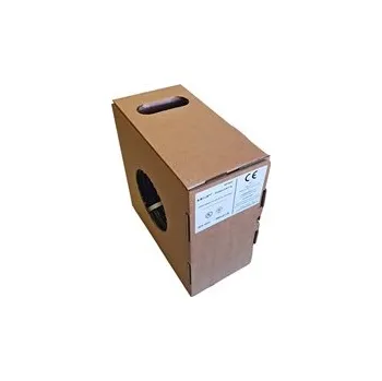 Počítač FTP kabel LEXI-Net Cat5E, drát, dvojitý venkovní PE+PVC, černý, 100m, box