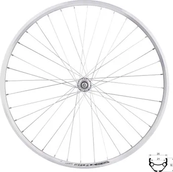 Komponent pro jízdní kolo Zadní kolo REMERX Dragon Line (průměr 622mm, pevný náboj) - Stříbrná, 622x21