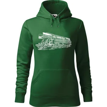 Dámská mikina Mikina - 477 043 Papoušek Barva: Lahvově zelená (06), Velikost: XXL, Střih: Dámské