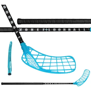 Florbalová hůl ZONE Stick Hyper Intro 29 Black/Cyan 96 cm L - 96 (107) cm/Levá ruka dole