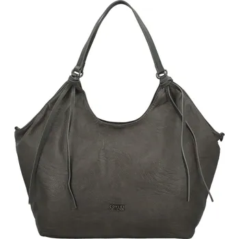 Kabelka Módní dámská koženková kabelka na rameno Coveri Kayra, tmavě šedá