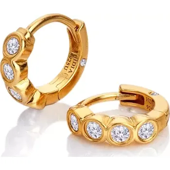 Oblečení a móda Pozlacené stříbrné náušnice HD x Golden Edit Tender DE854