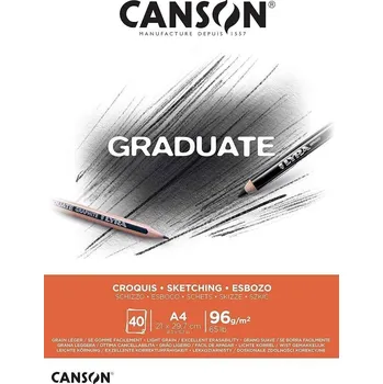 Canson Pad Graduate Sketching Skicář 40 A4 96 g