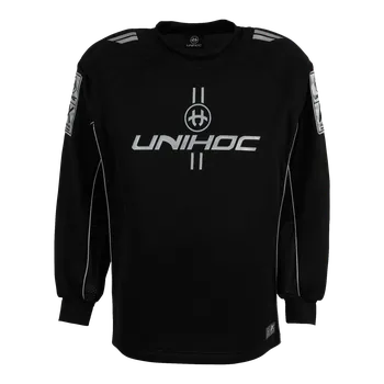 Florbalový dres UNIHOC goalie sweater Alpha black/silver XL - XL