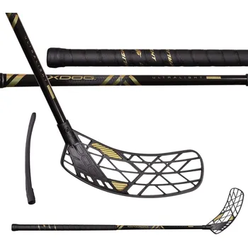 Florbalová hůl OXDOG Ultralight HES 27 BK 103 round FSL MBC2 L - 103 (114) cm/Levá ruka dole