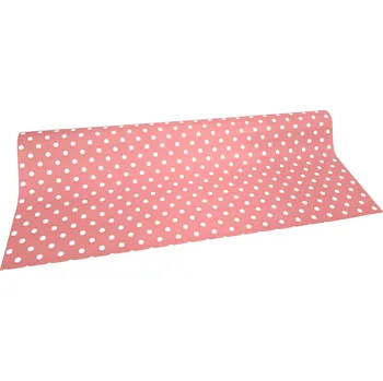 Stuha Floristická fólie s puntíkem 50cm x 9,1m 5 starorůžová