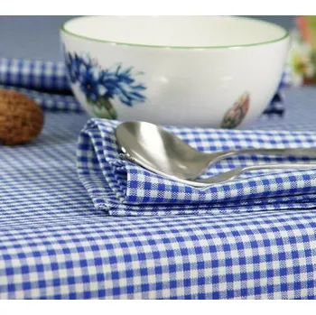 KANAFAS 140 / K05 modrá kostka 10mm / 150cm / VELKOOBCHOD Ceník: VELKOOBCHOD: po celých rolích, bez odvíjení