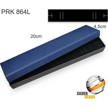 Dárková krabička Krabička na šperky. Materiál papír . Ozn. PRK 864L. Velikost 20x4,5cm. Barva MODRO/Černá