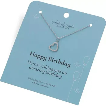 Oblečení a móda Stříbrný náhrdelník Hot Diamonds Silver Whisper Happy Birthday SWP004